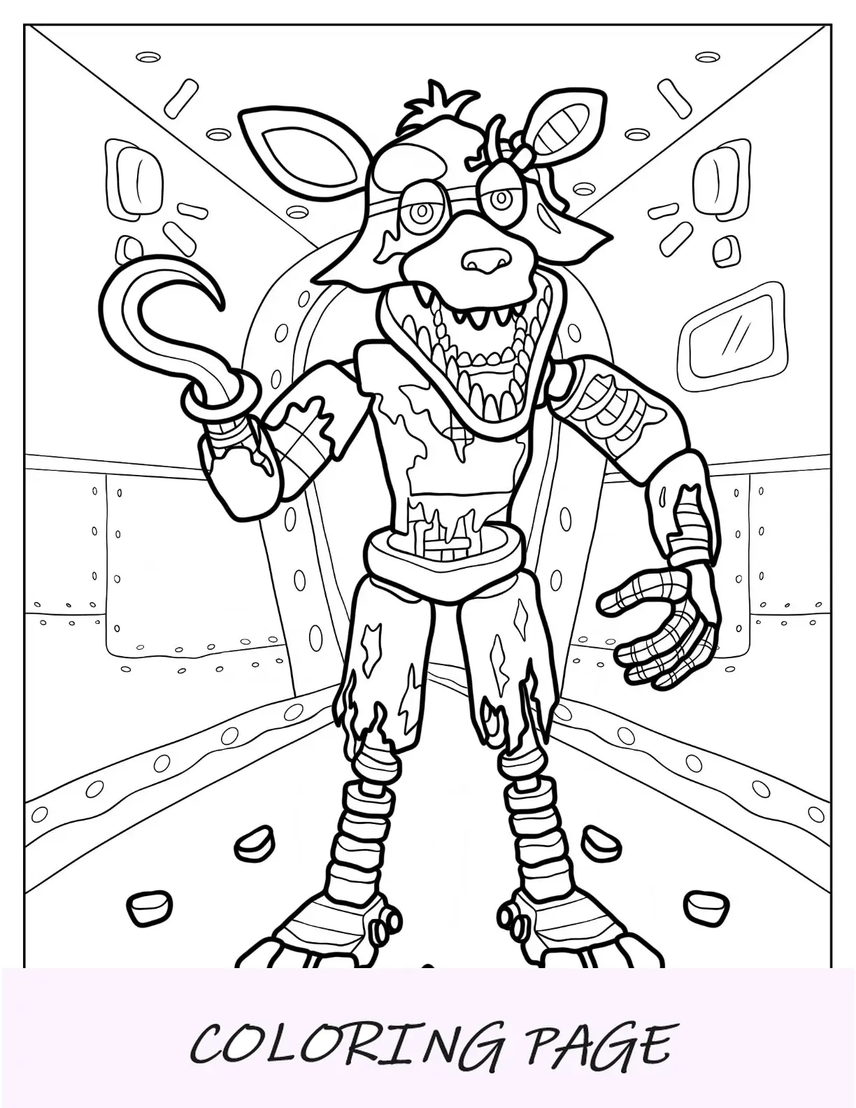 Assustadora Foxy murcha Five Nights At Freddy