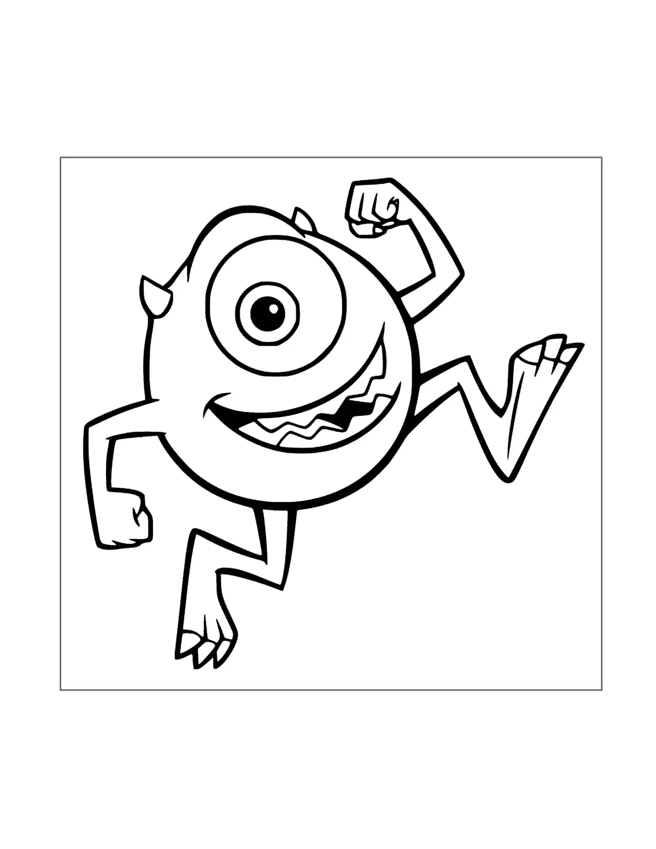 Mike Wazowski Monsters Inc Coloring Page