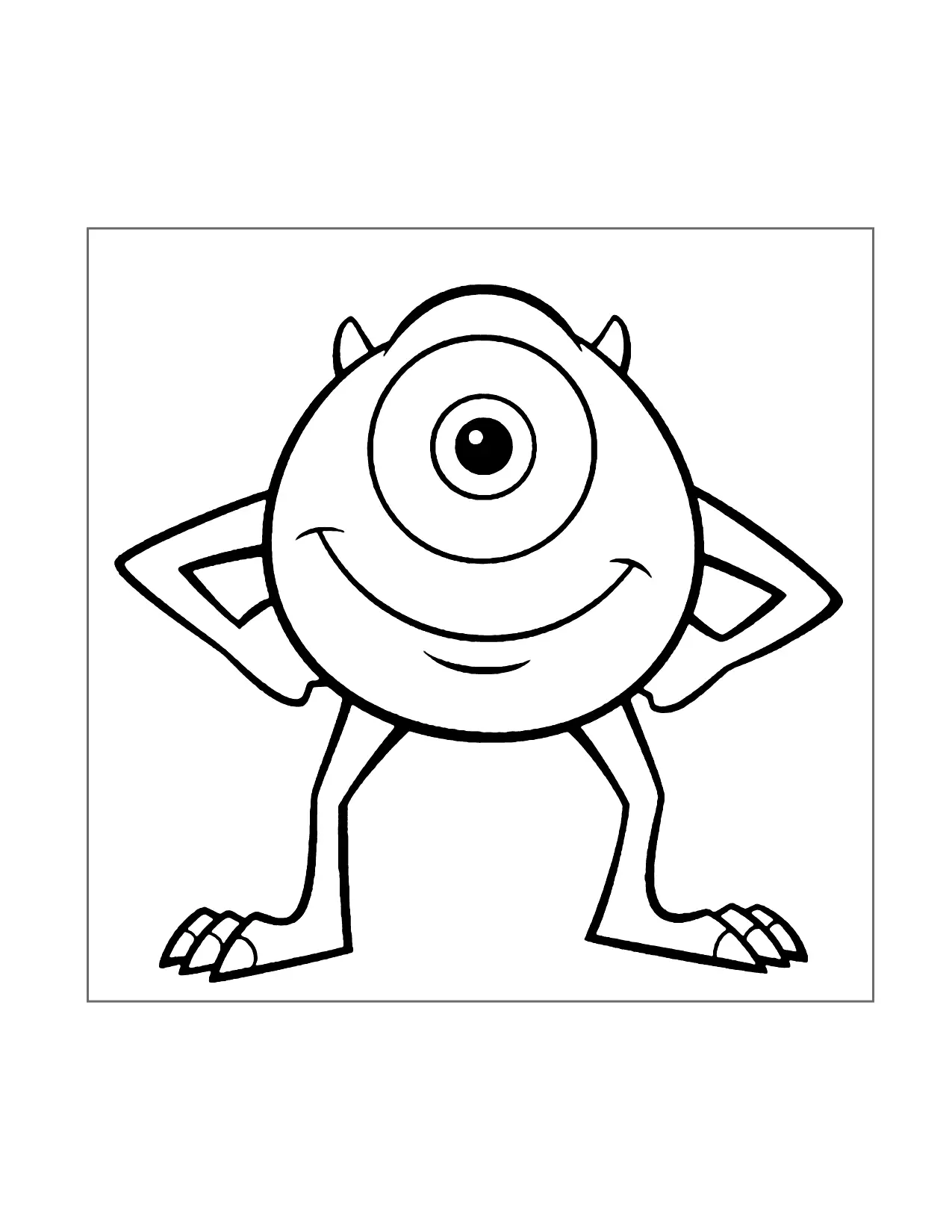 Mike Wazowski Coloring Page