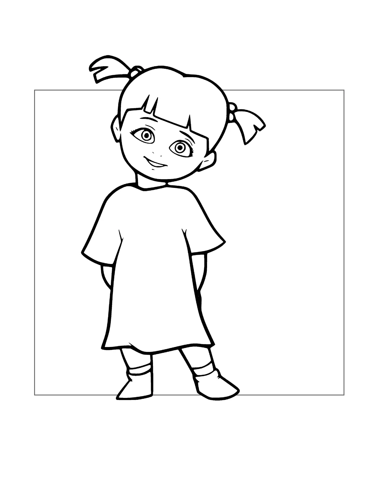 Cute Boo Monsters Inc Coloring Page
