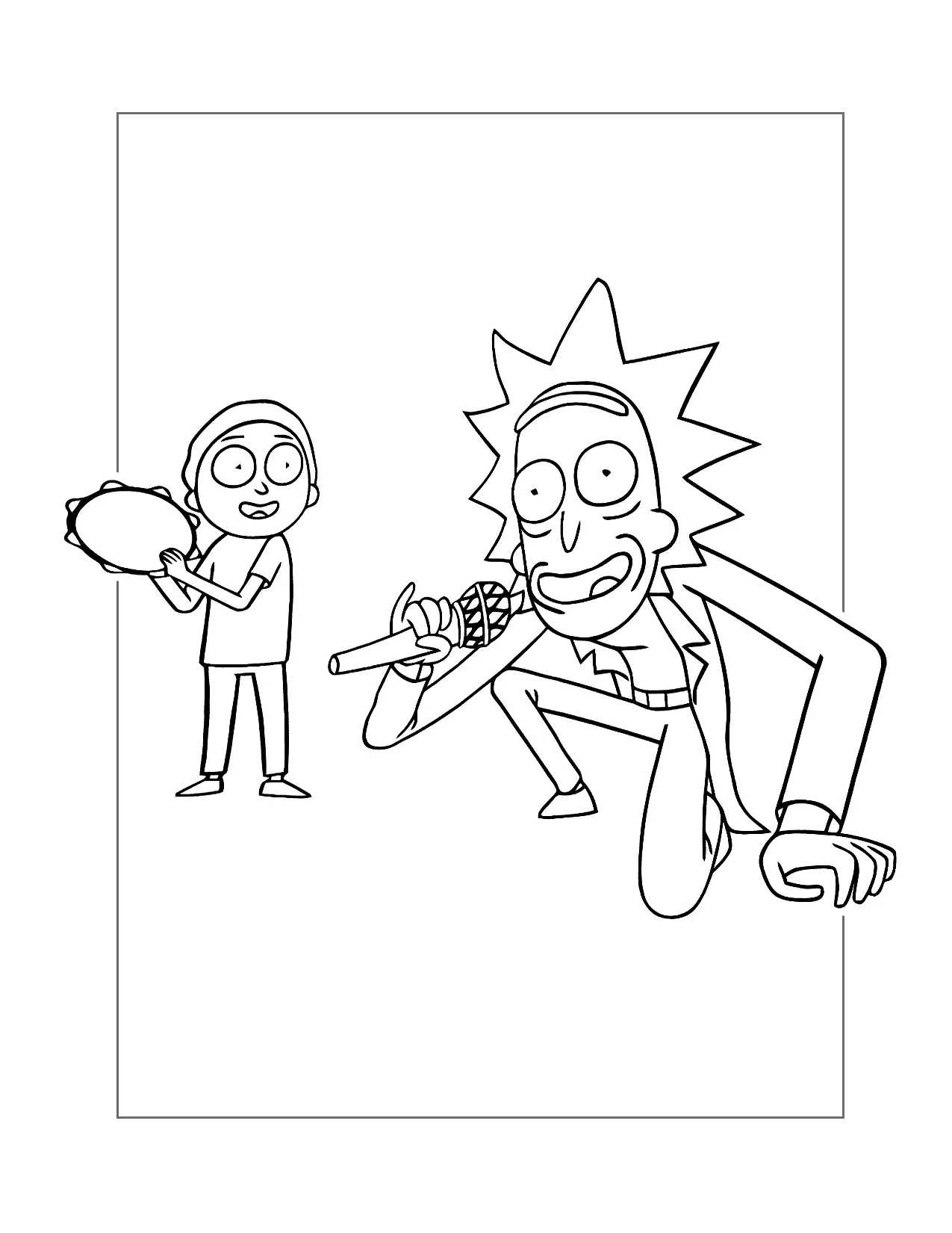 Rick And Morty Getting Schwifty Coloring Page