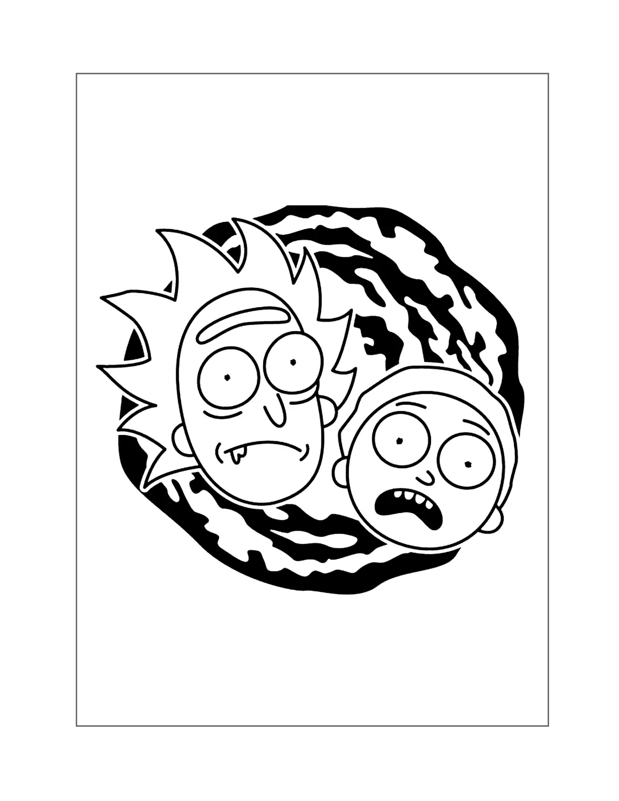 Rick And Morty Coloring Page