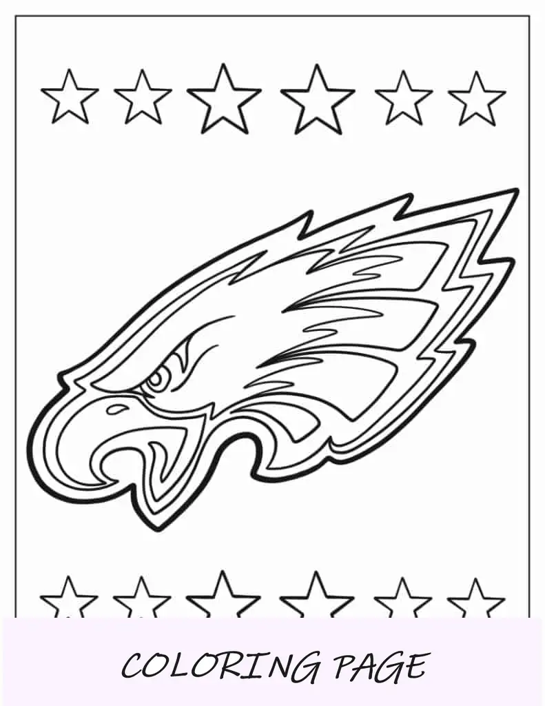Logotipo de la NFL de los Philadelphia Eagles para colorear