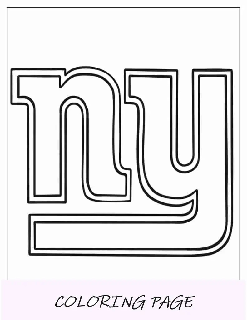 Logotipo de fútbol americano de los New York Giants para colorear