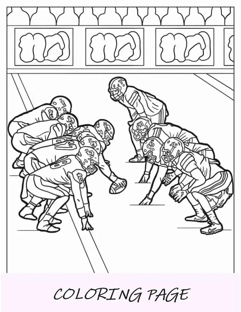Jugadores de guardia ofensivos para colorear