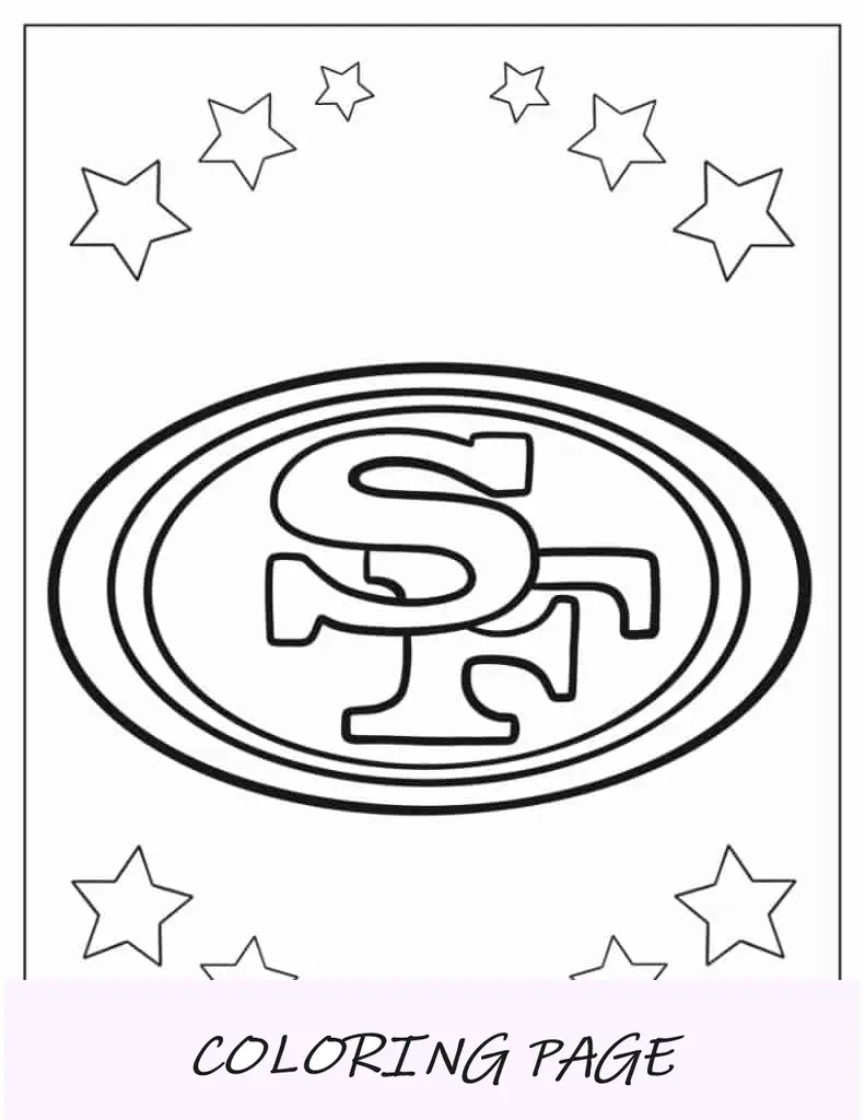 49ers de San Francisco para colorear
