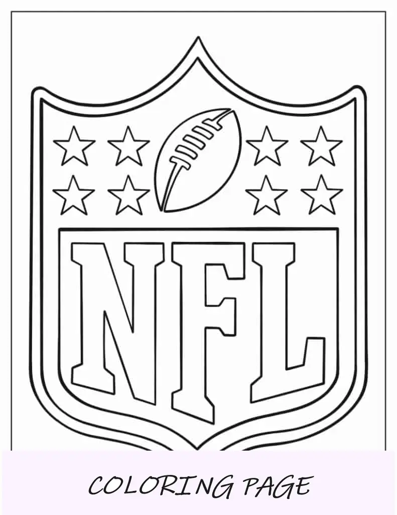 Logotipo de fútbol americano de la NFL para colorear