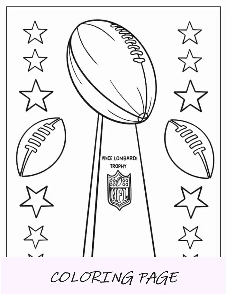 Trofeo NFL Vince Lombardi para colorear