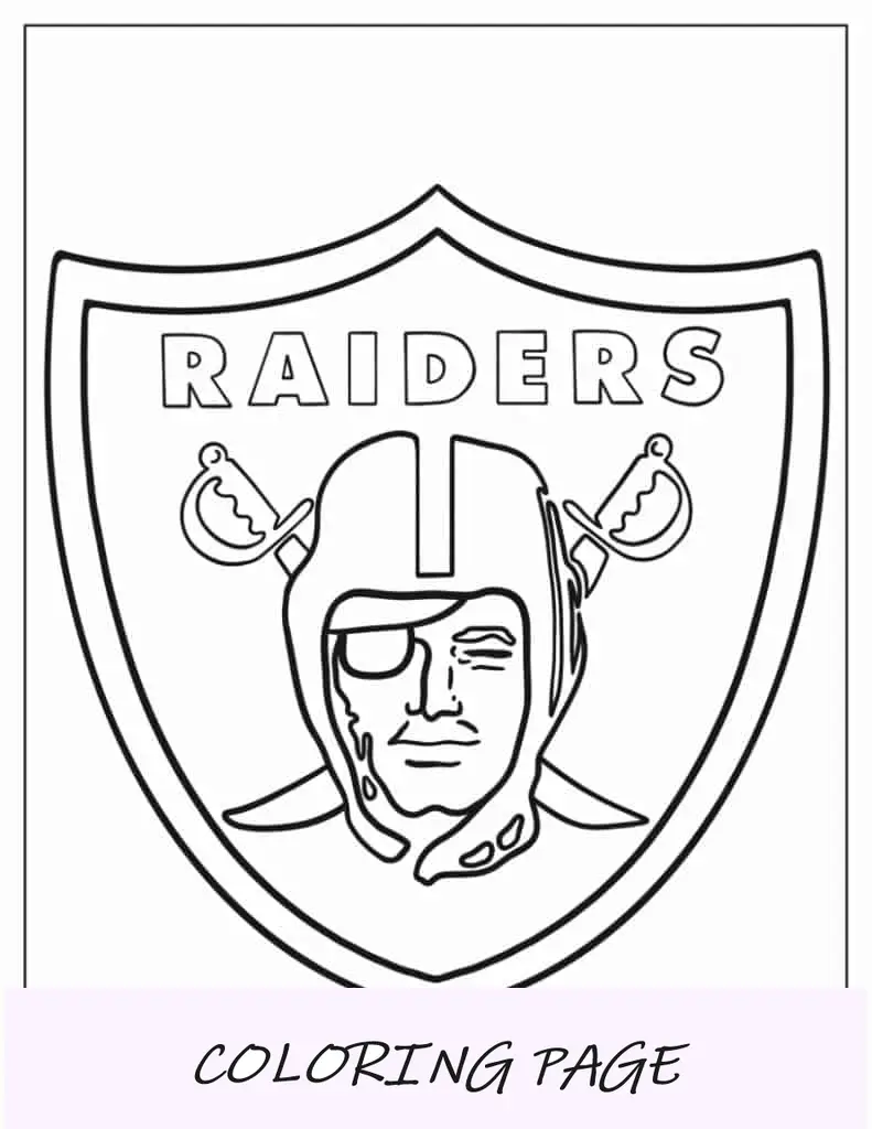 Raiders de Oakland para colorear