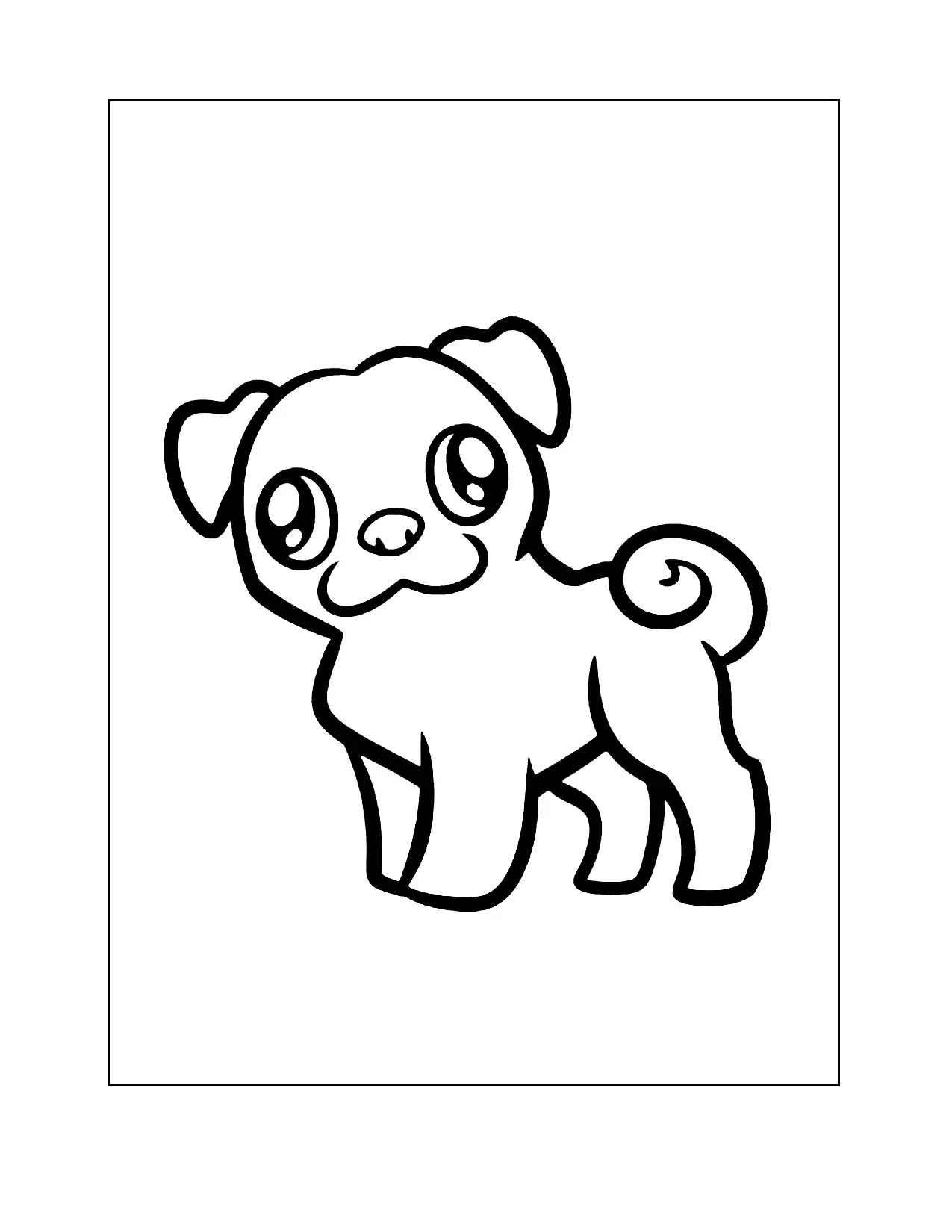 Pug Coloring Pgae