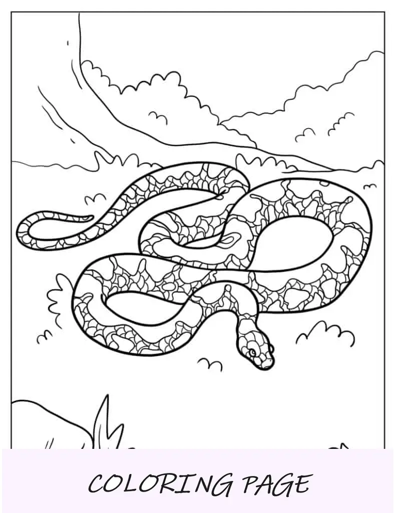 Serpiente De Manglar Para Colorear
