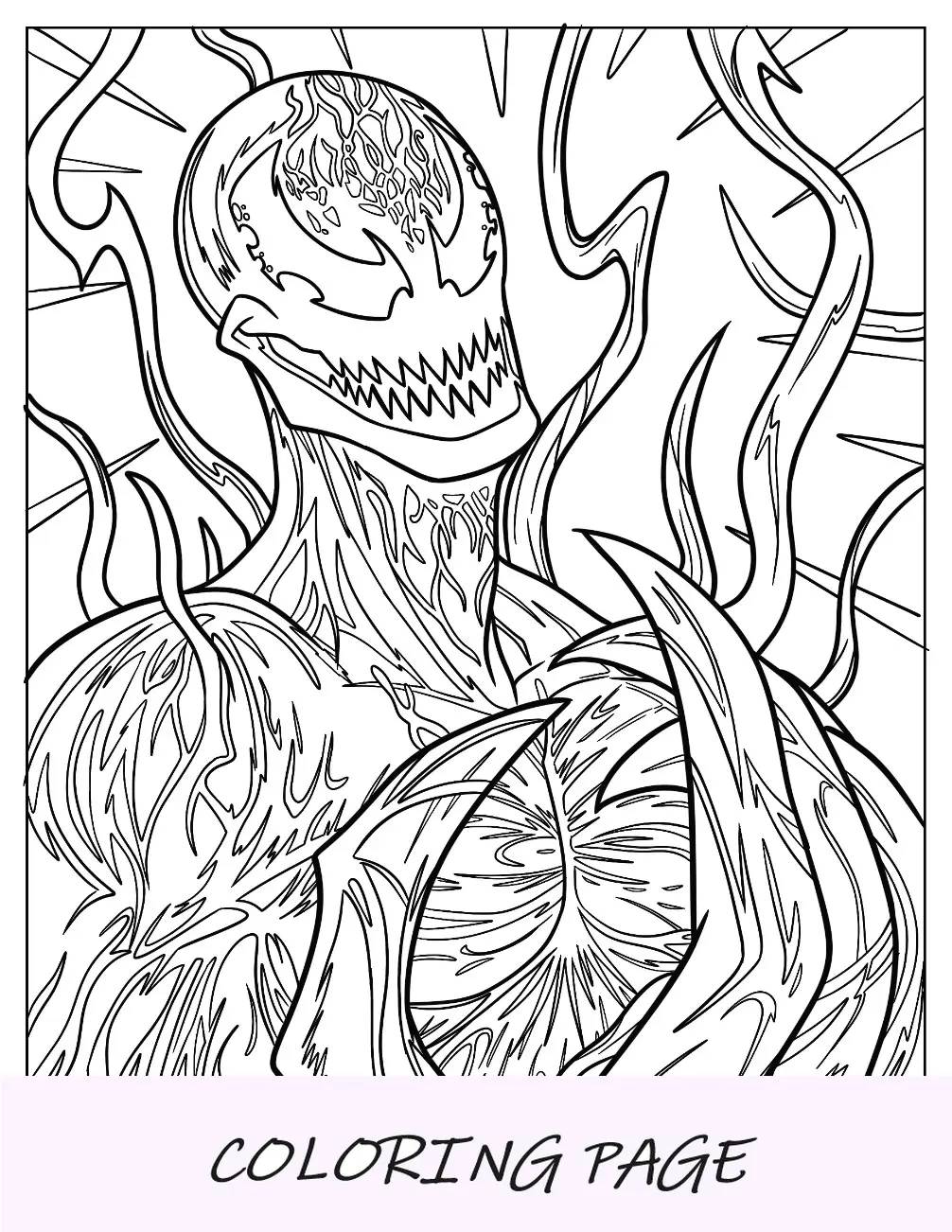 Primer Plano Detallado De La Página Para Colorear De Carnage
