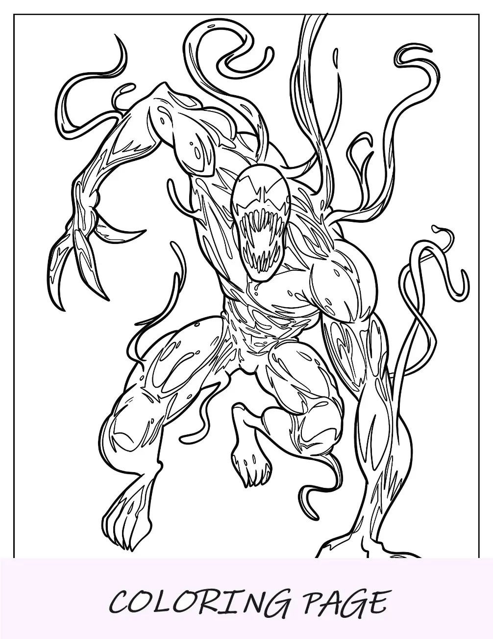 Esquema de la página para colorear Scary Carnage