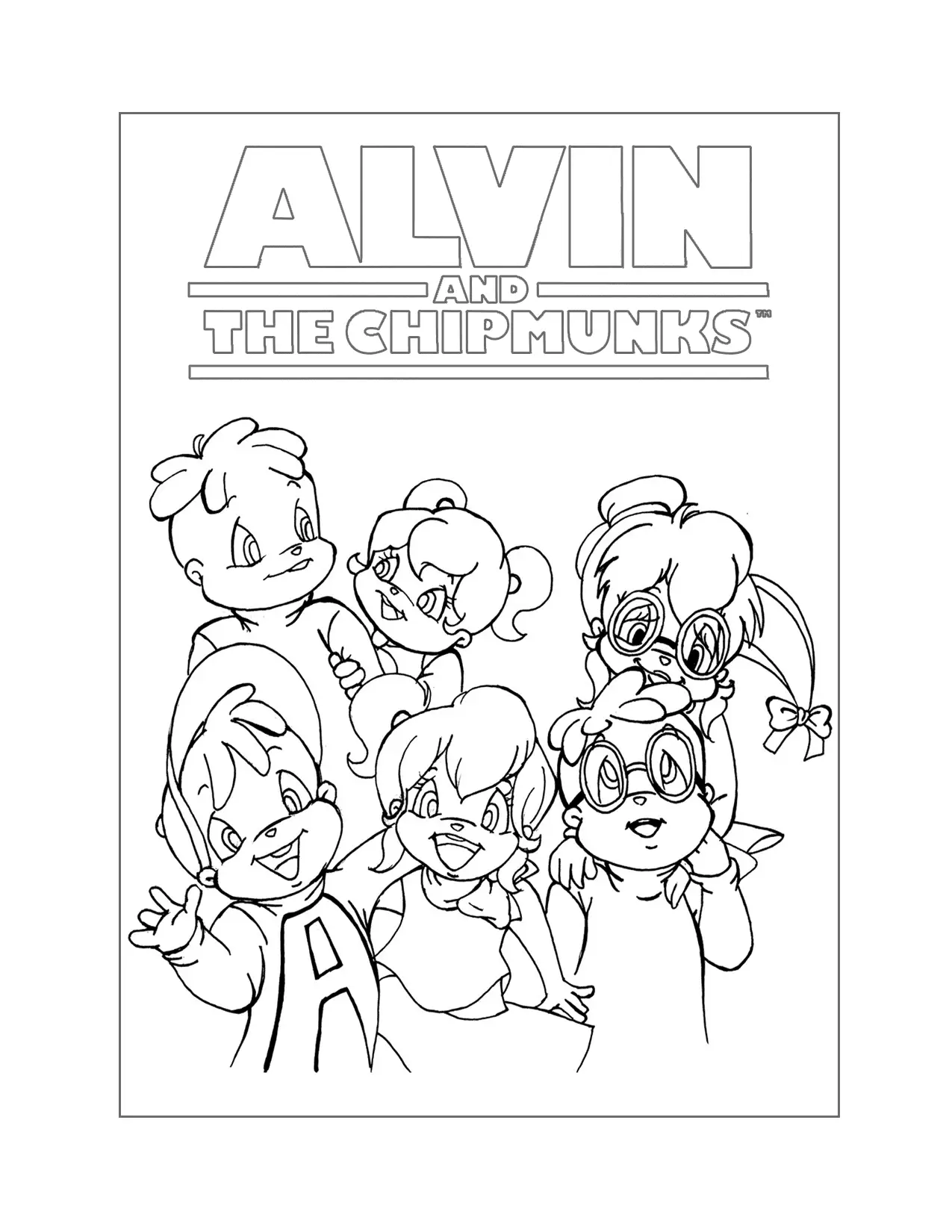 Chipmunks And Chipettes Coloring Page