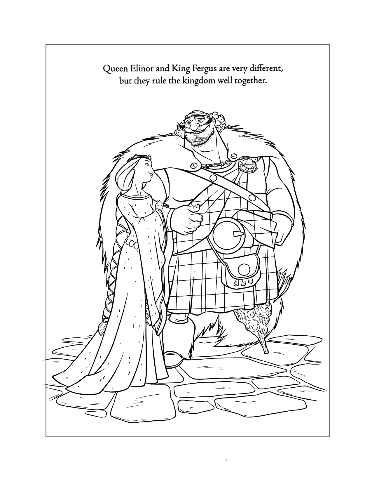 Meridas Parents Brave Coloring Page