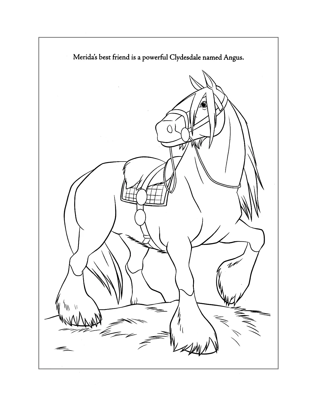 Meridas Horse Angus Brave Coloring Pages