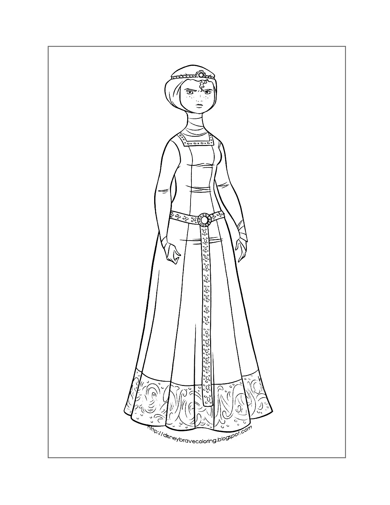 Funny Brave Coloring Page