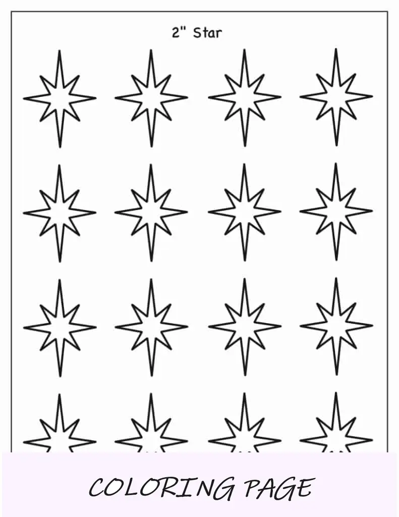 Modelo de estrela de Natal de 2 polegadas
