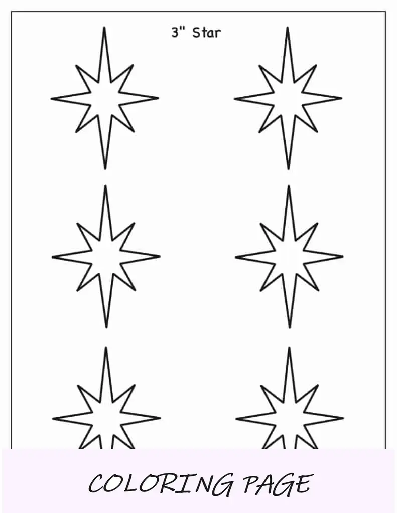 Modelo de estrela de Natal de 3 polegadas