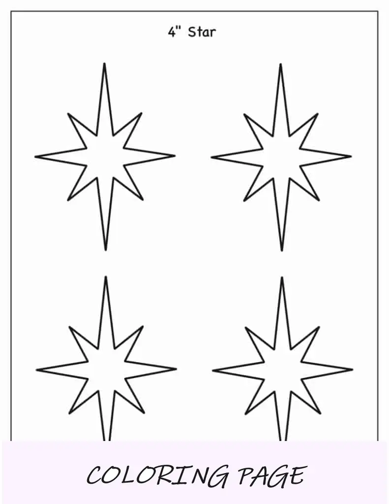 Modelo de estrela de Natal de 4 polegadas