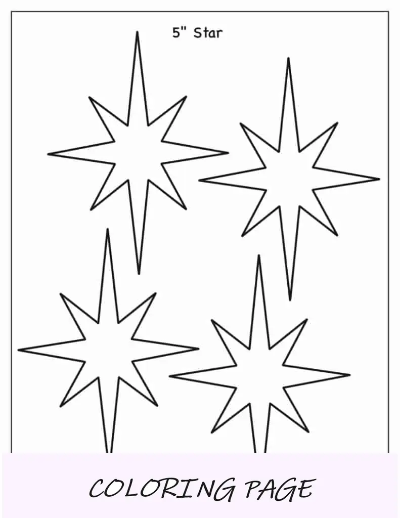 Modelo de estrela de Natal de 5 polegadas
