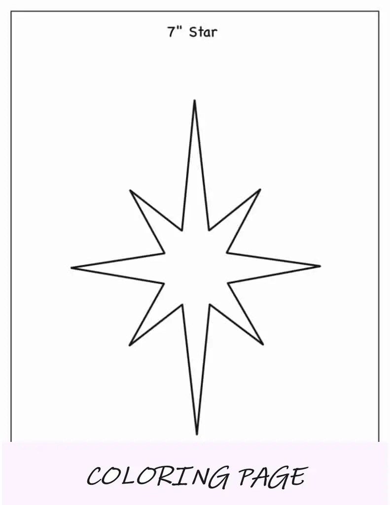 Modelo de estrela de Natal de 7 polegadas