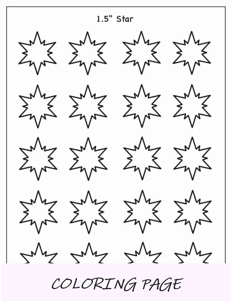 Modelo de estrela de 12 pontas de 1,5 polegadas
