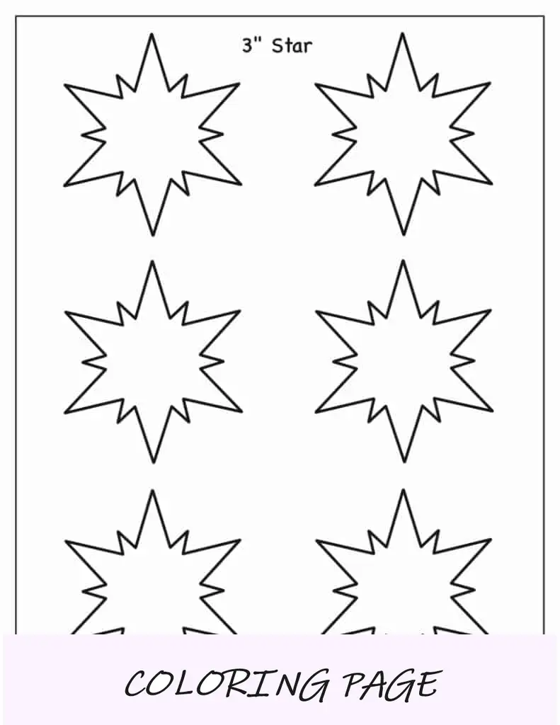 Modelo de estrela de 12 pontas e 3 polegadas