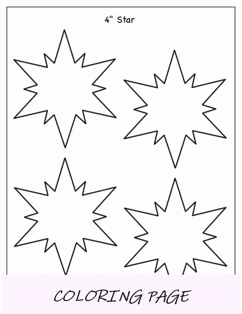 Modelo de estrela de 12 pontas e 4 polegadas