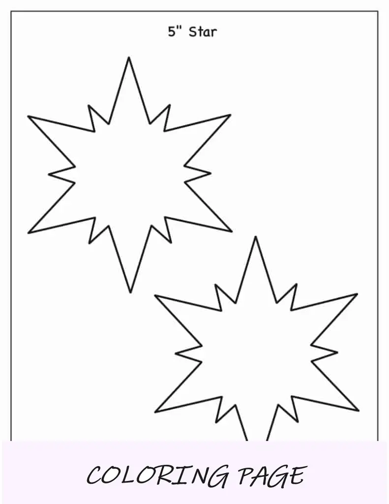Modelo de estrela de 12 pontas e 5 polegadas