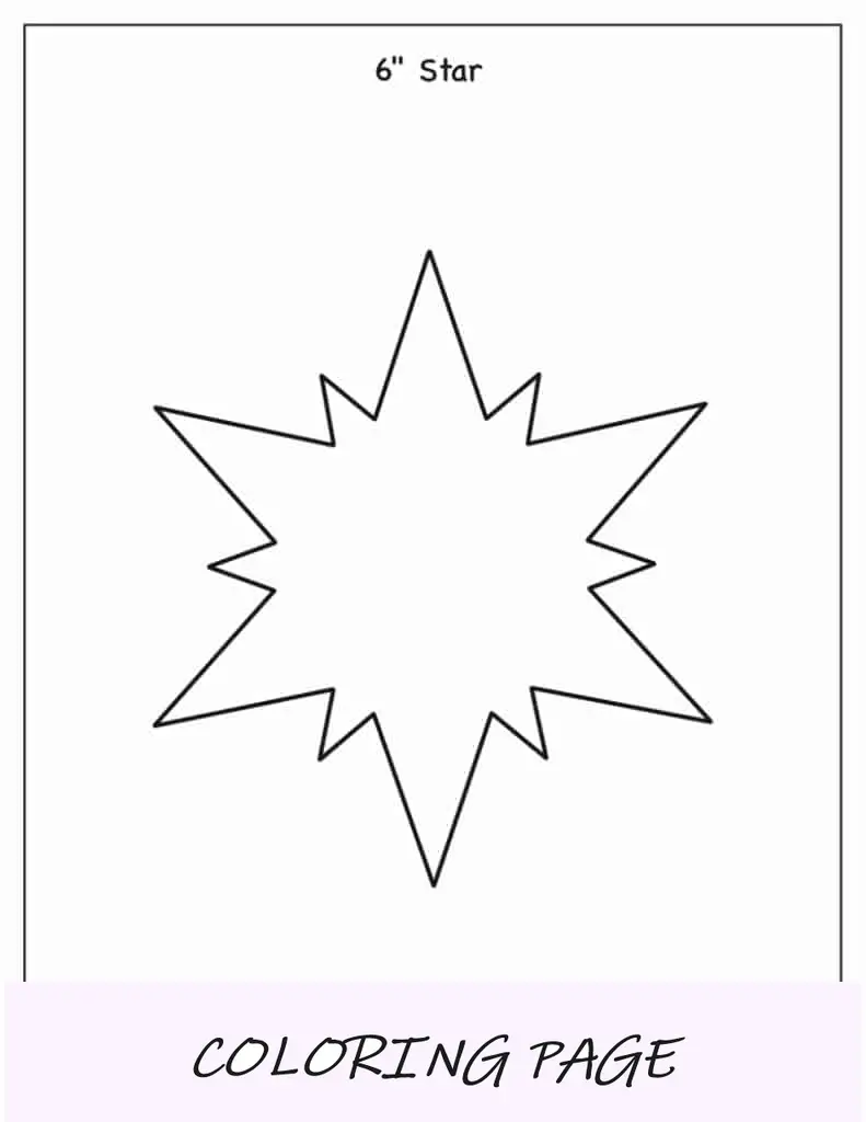 Modelo de estrela de 12 pontas e 6 polegadas