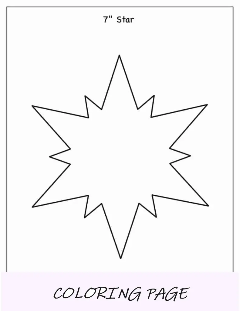 Modelo de estrela de 12 pontas e 7 polegadas