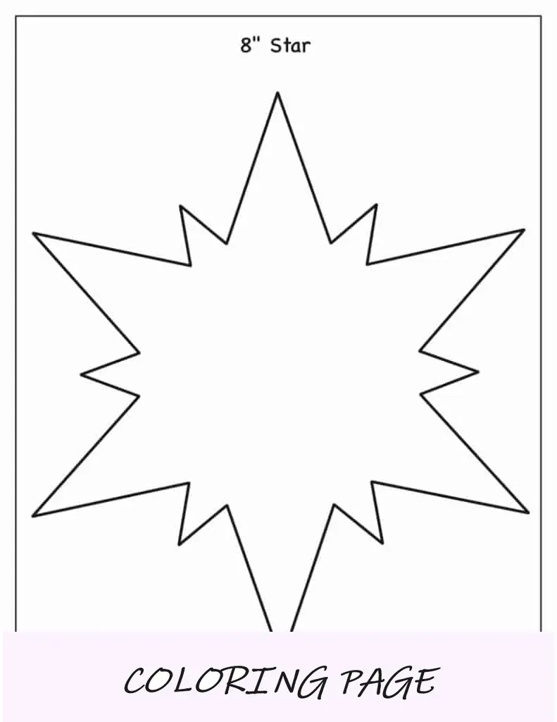 Modelo de estrela de 12 pontas de 8 polegadas