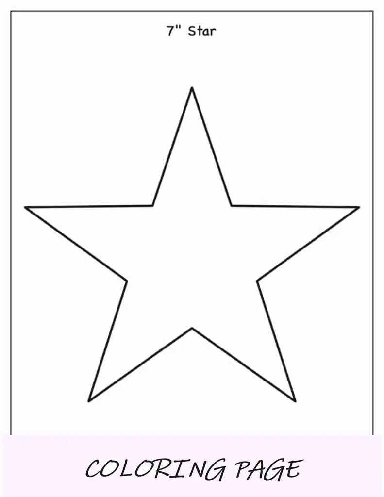 Modelo de estrela de 5 pontas de 7 polegadas