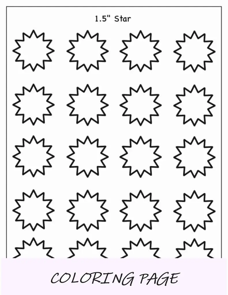 Modelo de estrela de 12 pontas (1,5 polegadas)