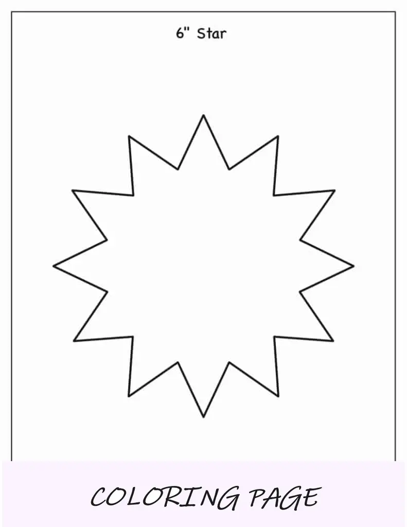 Modelo de estrela de 12 pontas (6 polegadas)