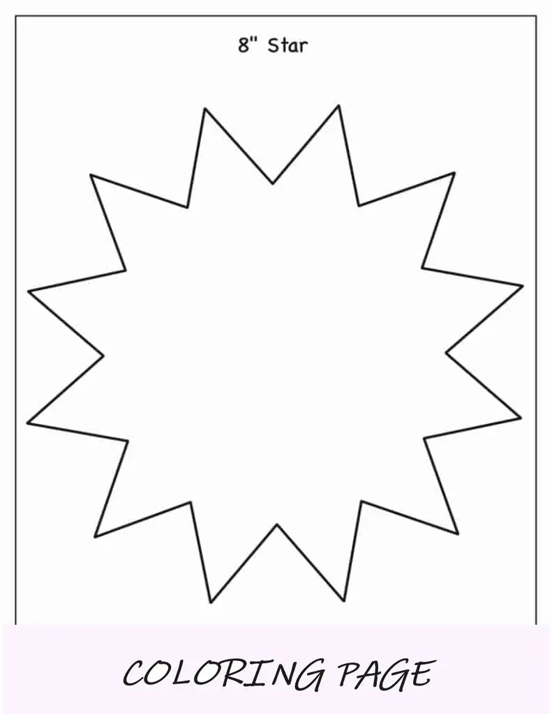 Modelo de estrela de 12 pontas (8 polegadas)