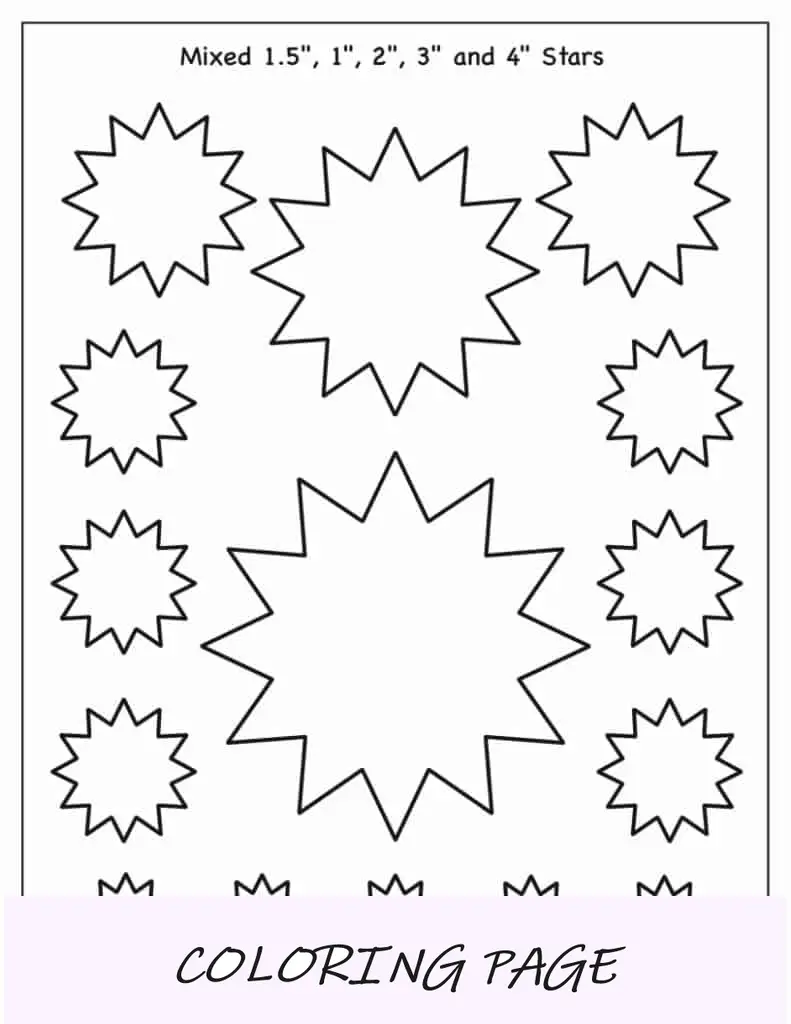 Modelo de estrela de 12 pontas (misto 1.5,1,2,3,4)