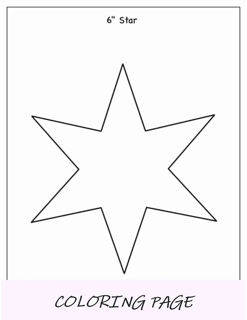 Modelo de estrela de 6 pontas de 6 polegadas(1)
