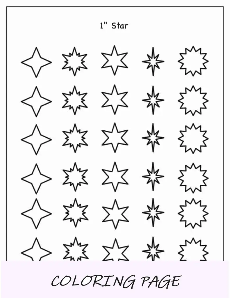 Modelo de estrela de 1 polegada (aleatório)