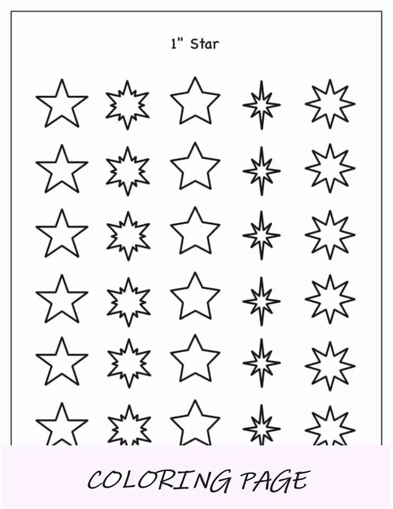 Modelo de estrela de 1 polegada (sortido)