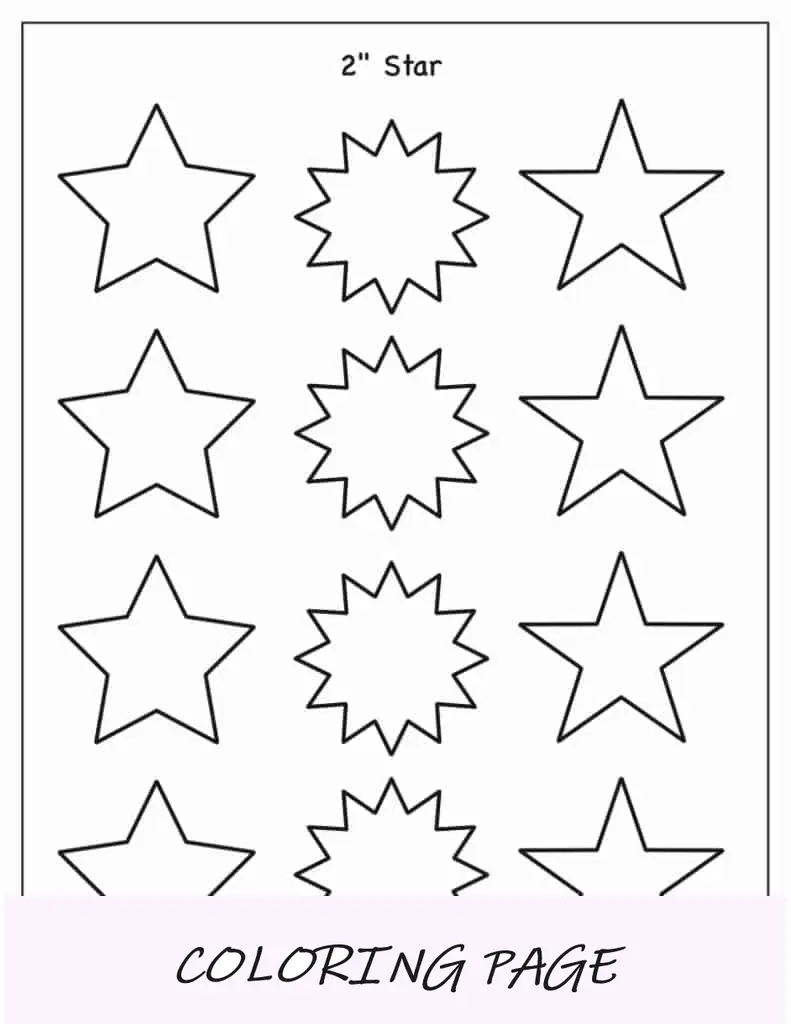 Modelo de estrela de 2 polegadas (sortido)