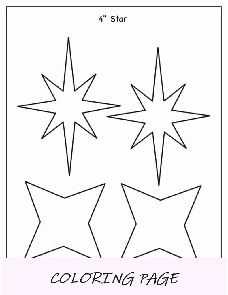 Modelo de estrela de 4 polegadas (sortido)