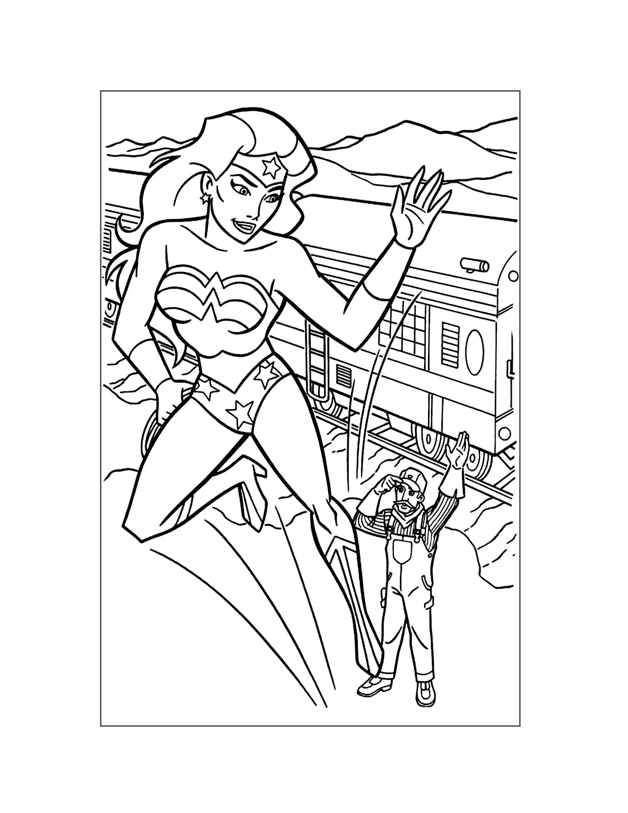 Engineer Thanks Wonder Woman Coloring Page