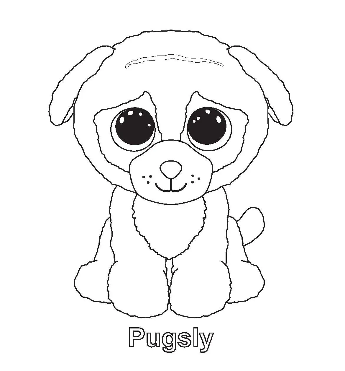 Pugsly Beanie Boo Coloring Pages