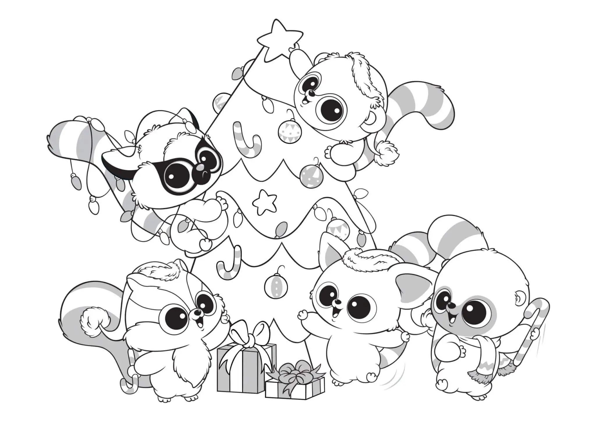 Beanie Boo Christmas Coloring Pages