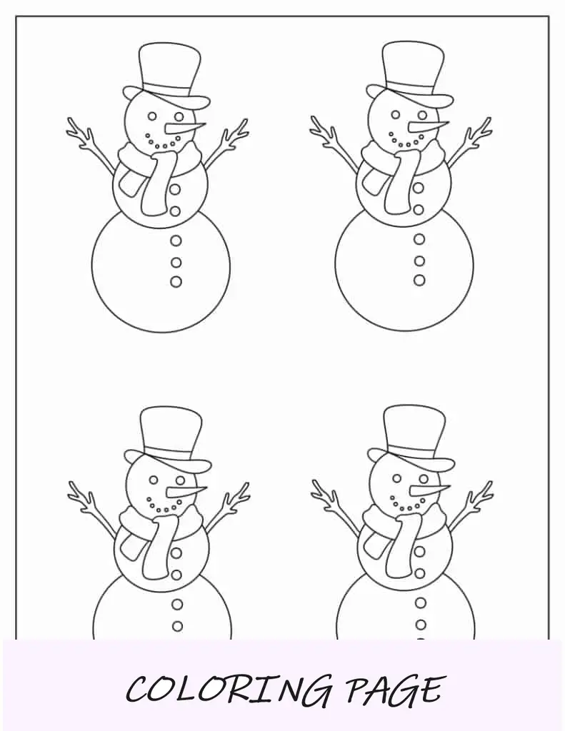 Modelo de boneco de neve pequeno com chapéu e lenço