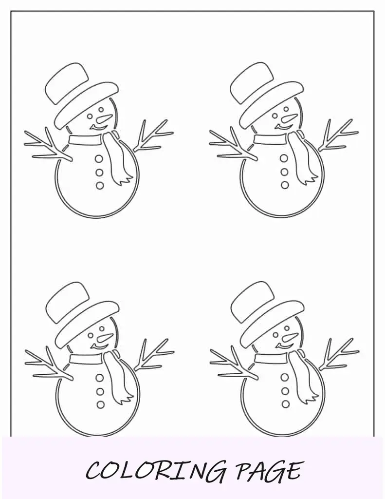 Estêncil de boneco de neve pequeno