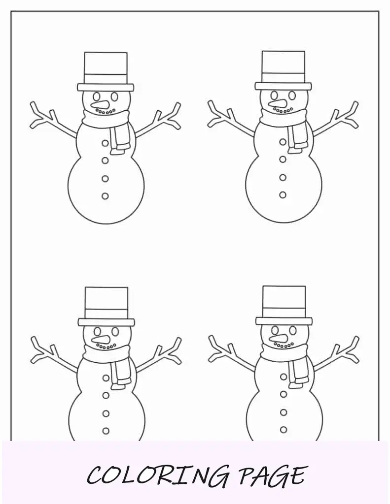 Modelo de boneco de neve pequeno Kawaii