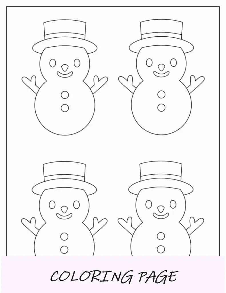 Modelo de boneco de neve pequeno para crianças em idade pré-escolar